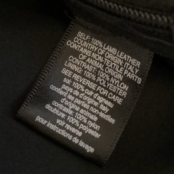 Patterson J. Kincaid Black Sleeveless Lamb Leather & Lace Peplum Top L - Picture 9 of 10